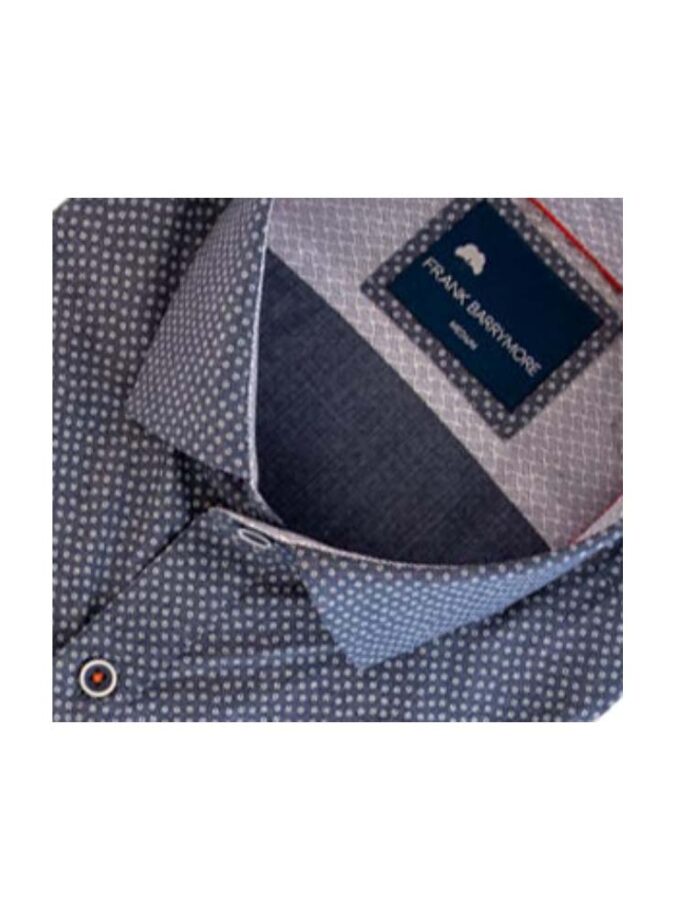 Πουκάμισο Frank Barrymore Μπλε με Μικροσχέδιο