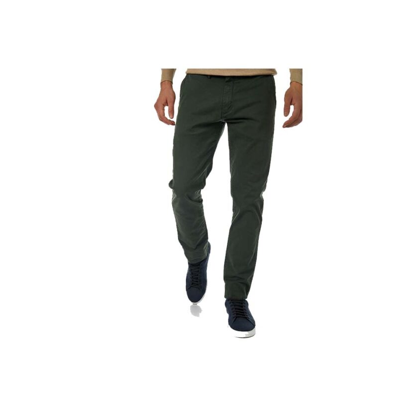 Men's Green Chinos Pants Slim Fit by CAMARO