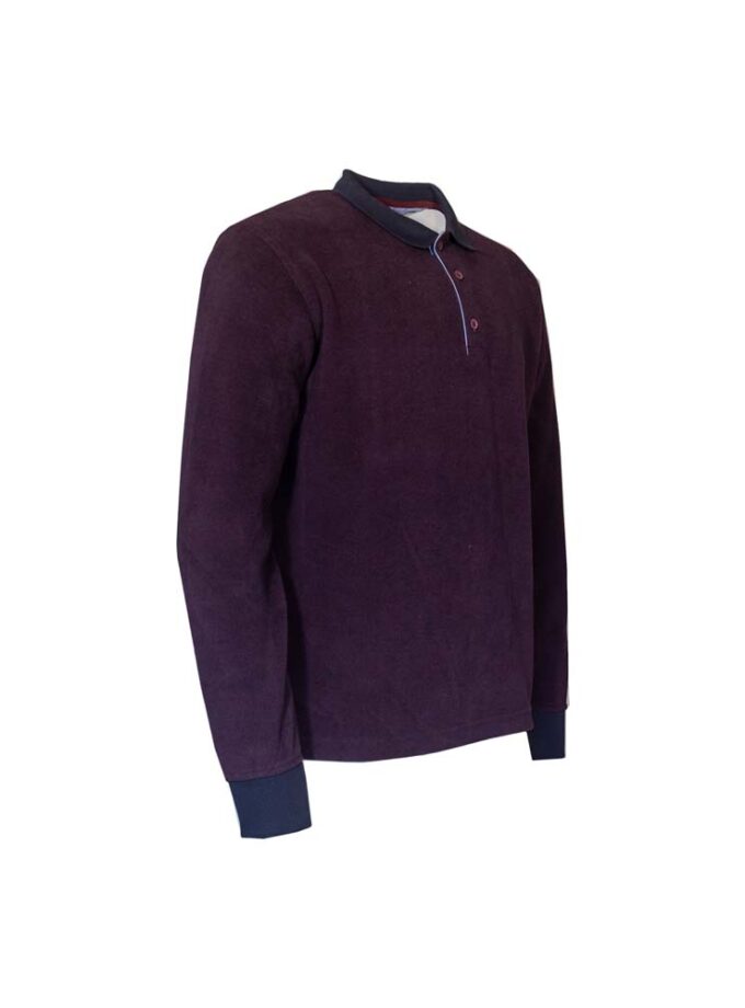 Men's Dark Red Polo Long Sleeve by "MAKIS TSELIOS"