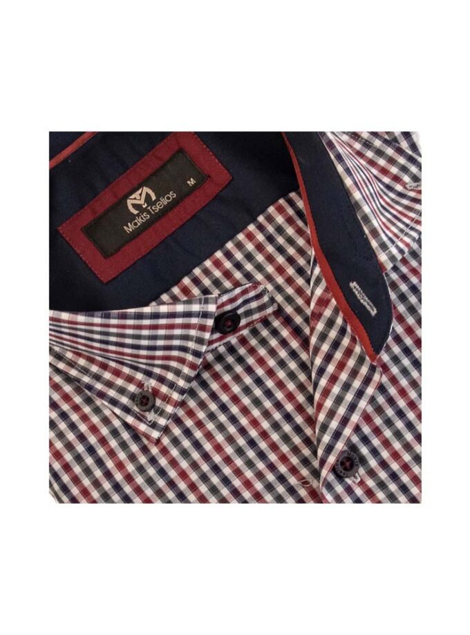 Shirt Makis Tselios Plaid Blue-Red
