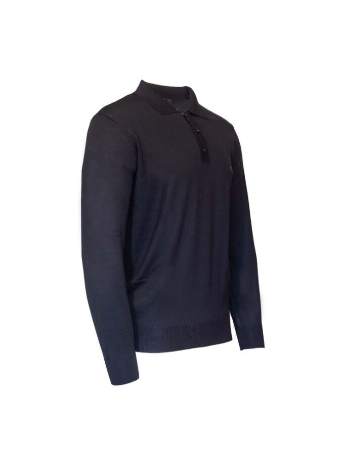 Men's Blue Polo Merinos by "MAKIS TSELIOS"