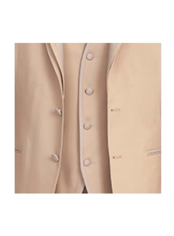 Suit Beige Matching Vest Bow Tie Detachable Skirt "MAKIS TSELIOS"