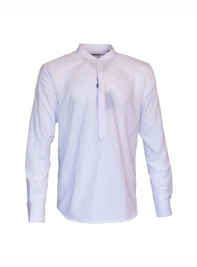 Πουκαμίσα Slim με Μάο Γιακά Bizzaro Άσπρη