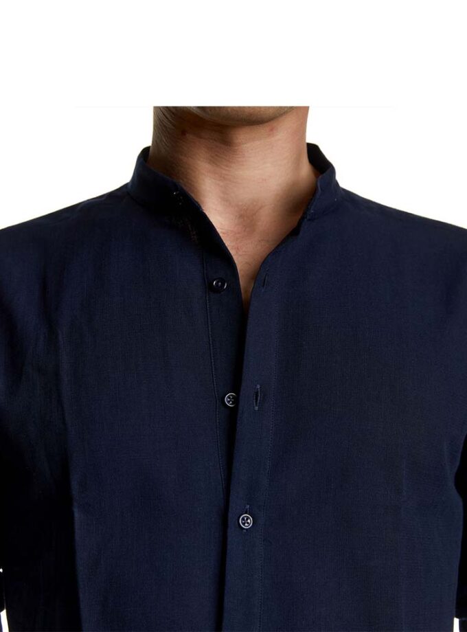 Πουκαμίσα Slim με Μάο Γιακά Bizzaro Μπλε