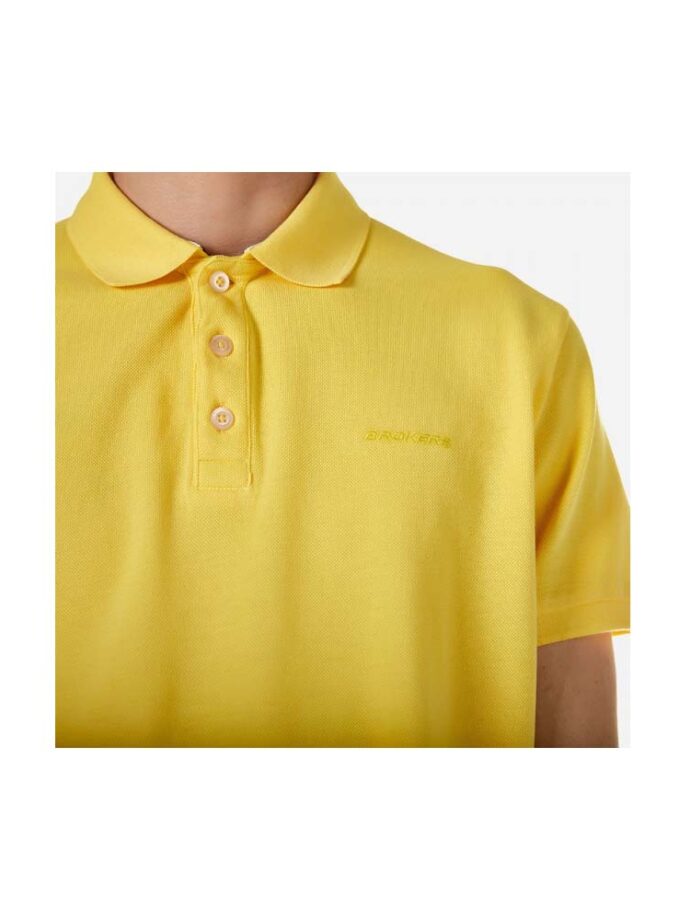 Ανδρικό Κοντομάνικο Polo Brokers Κίτρινο
