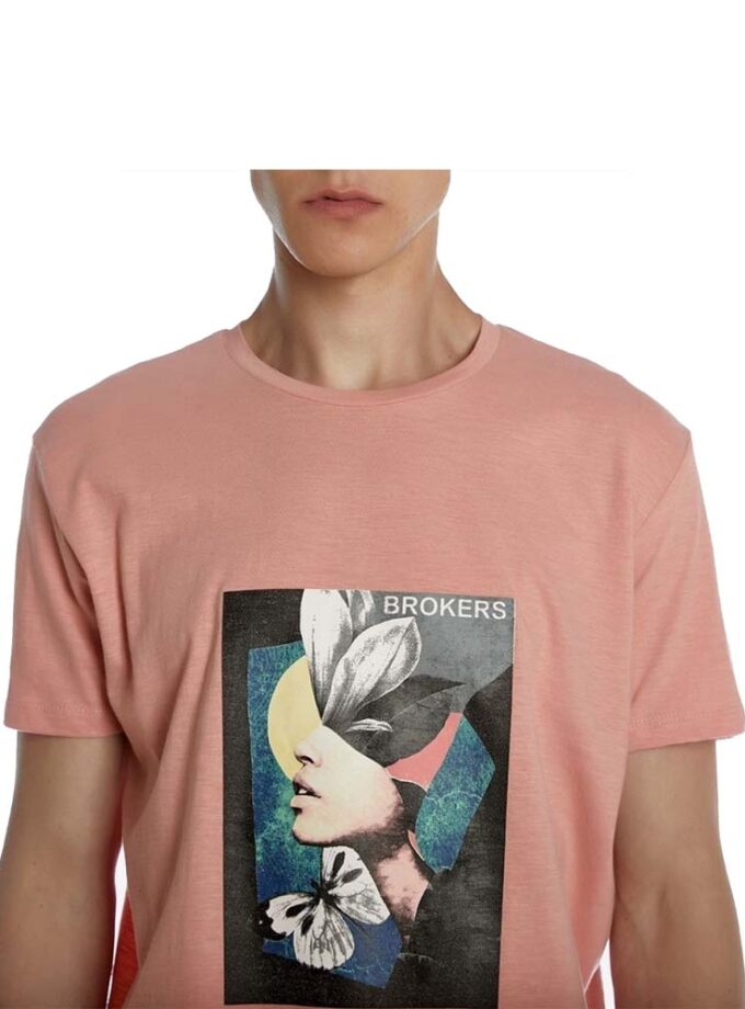 Ανδρικό T-Shirt Brokers Ροζ