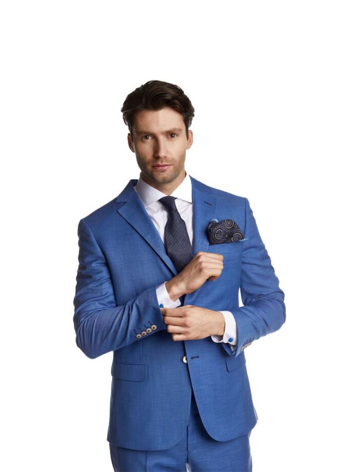 Bizzaro Slim Fit Suit Blue Roux