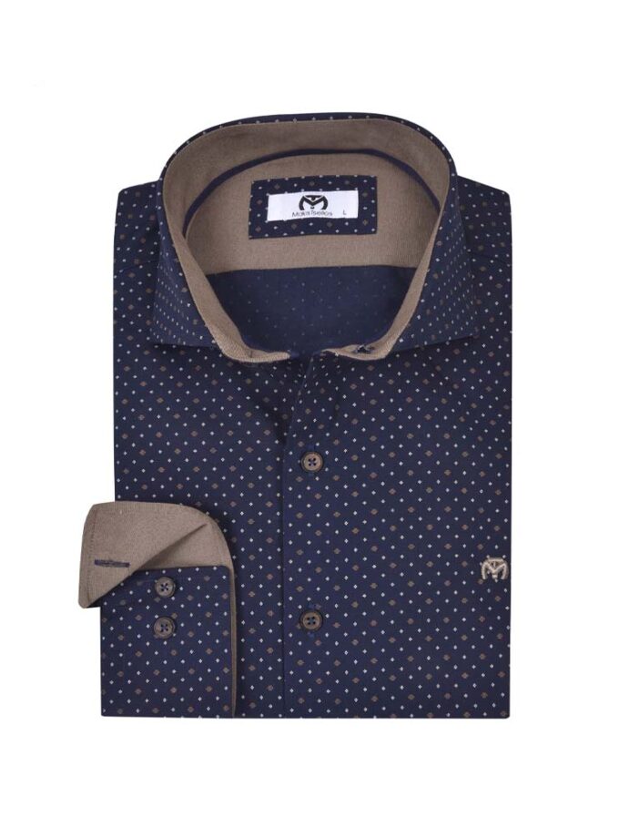 Makis Tselios shirt Blue Mixed design