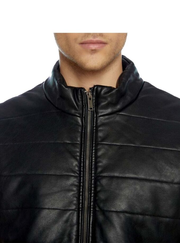 Men's Jacket Black Leatherette Brokers