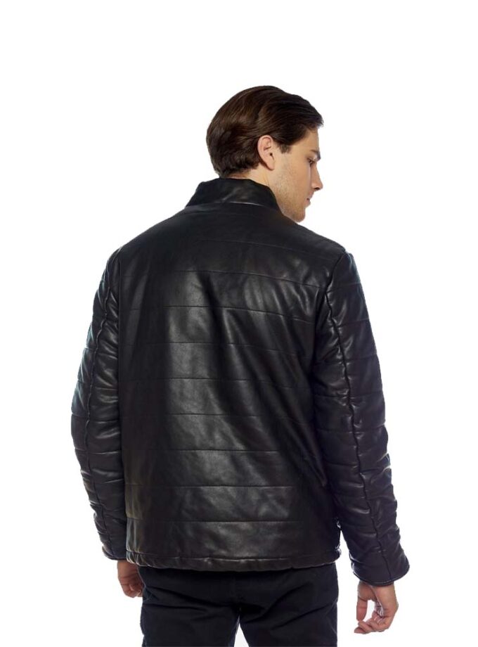 Men's Jacket Black Leatherette Brokers