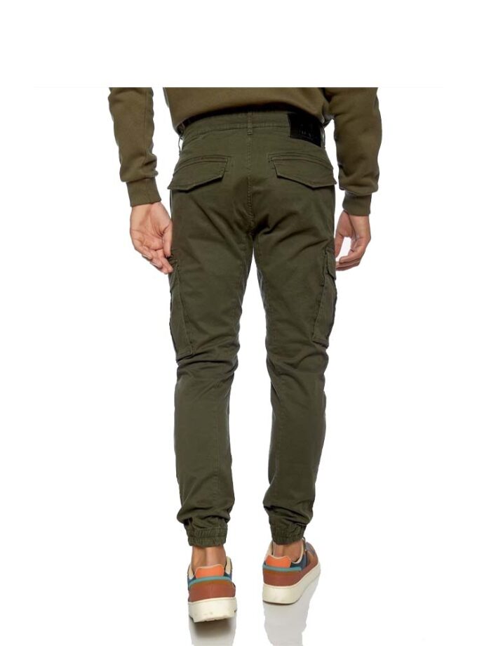 Ανδρικό Λαδί Παντελόνι Cargo με Λάστιχο Camaro