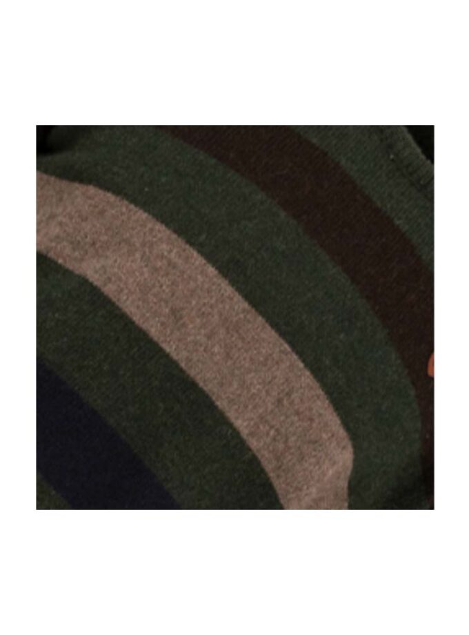 Ανδρικό Πουλόβερ Πράσινο Ριγέ Makis Tselios