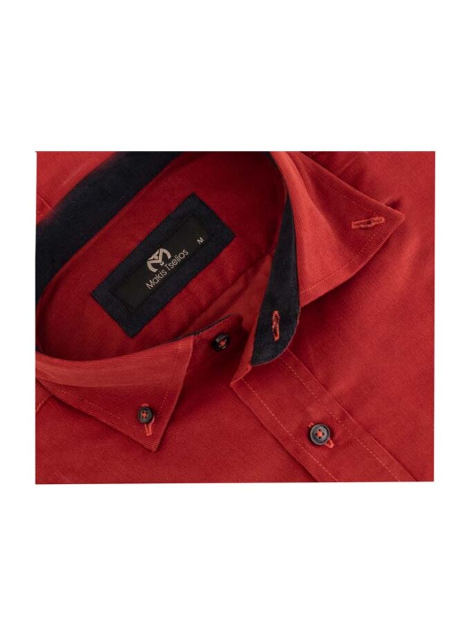 Πουκάμισο Κοτλέ Κόκκινο  Makis Tselios