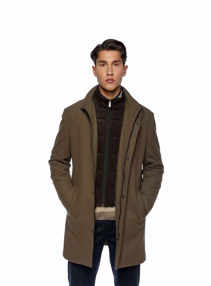 Ανδρικό Παλτό Λαδί Sogo