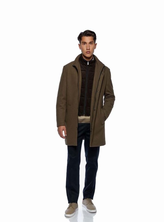 Ανδρικό Παλτό Λαδί Sogo