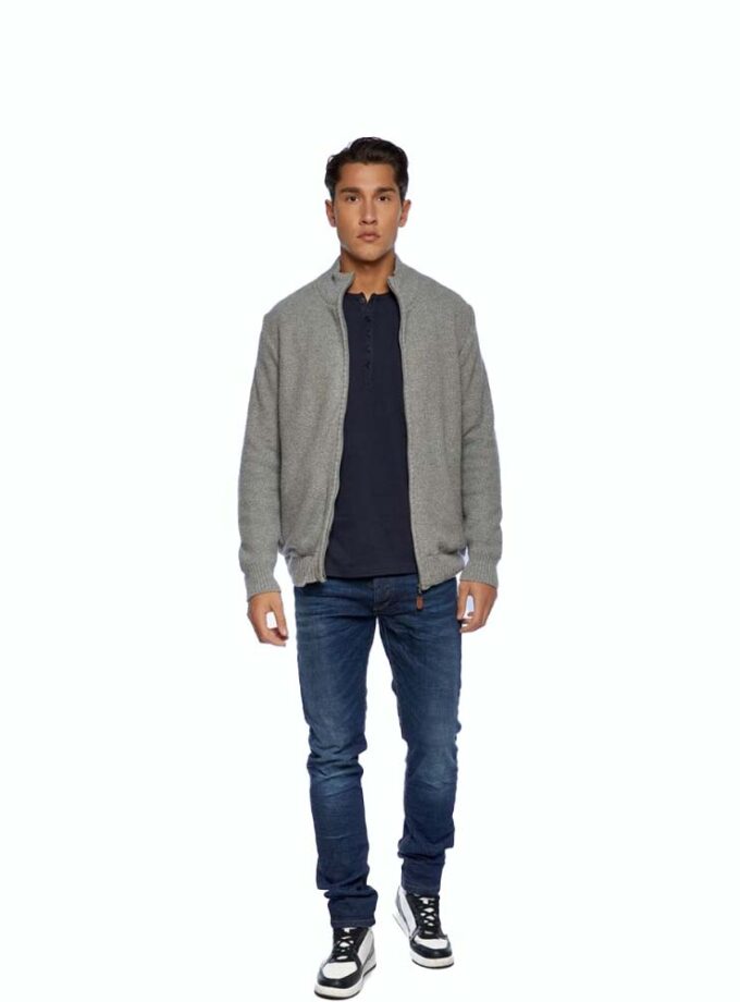 Ανδρική Ζακέτα Γκρι Brokers