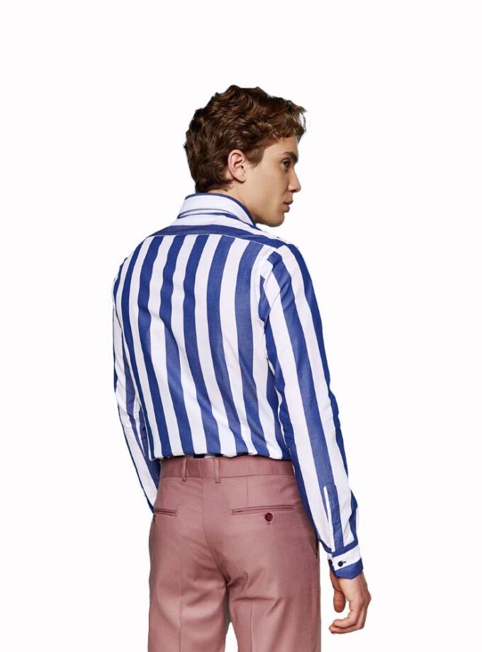 Πουκάμισο Slim Ριγέ Μπλε Bizzaro