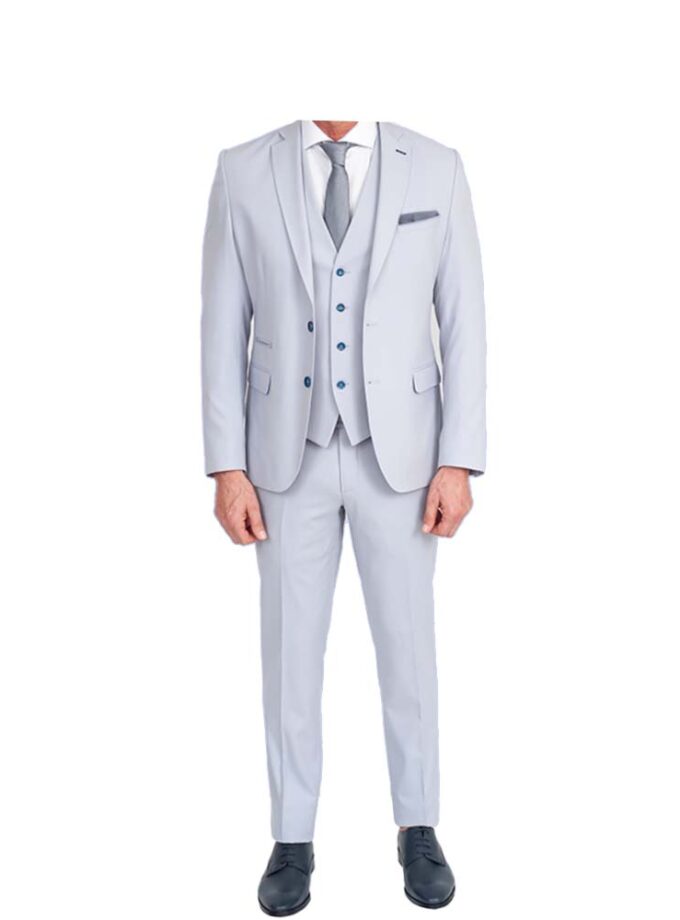 Grey suit with vest "Makis Tselios"
