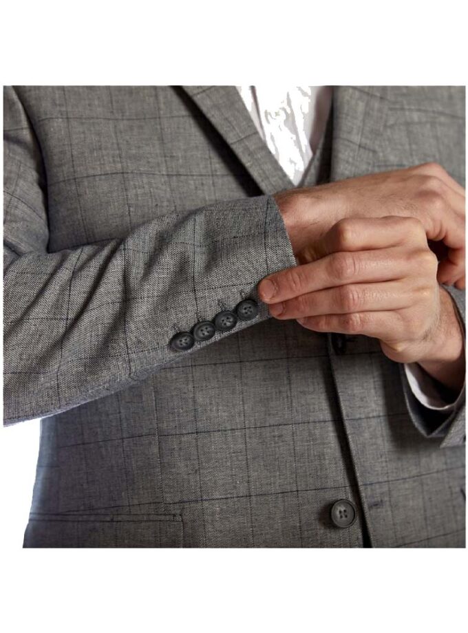 Ανδρικό Σακάκι Γκρι Καρό Sogo
