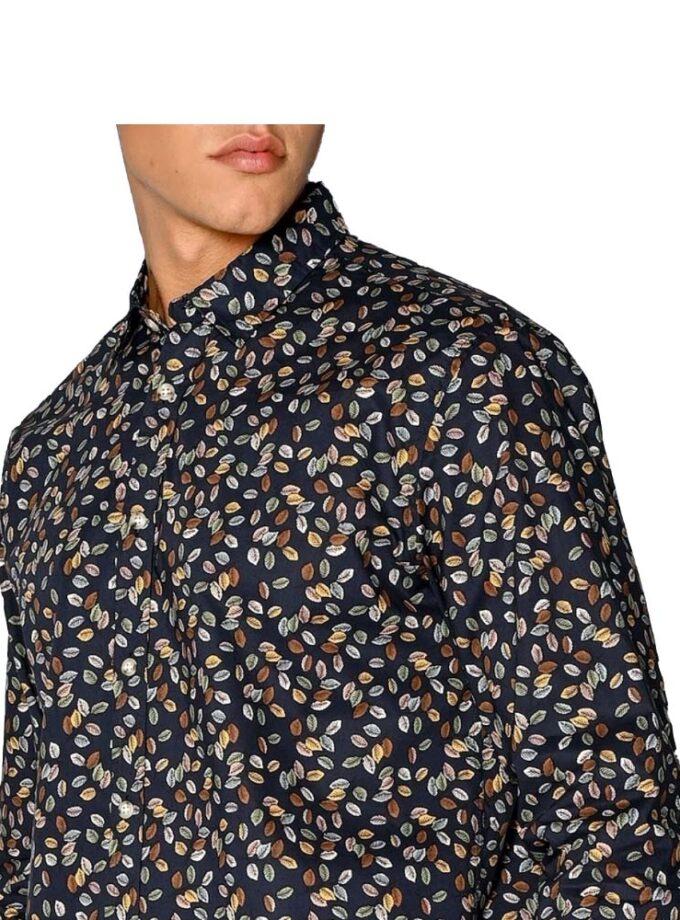 BROKERS shirt Blue Floral