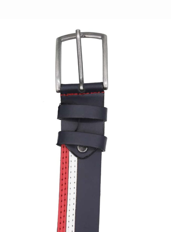 Leather Belt Blue Gad