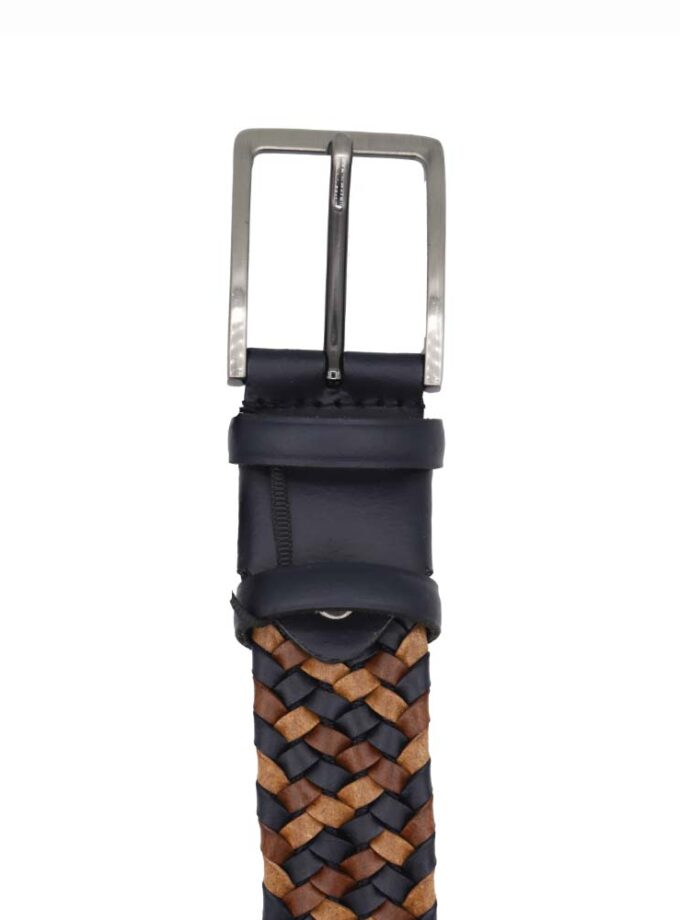 Belt Blue Knitted Leather Gad