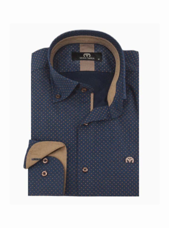 Πουκάμισο Makis Tselios Μπλε Μικροσχέδιο