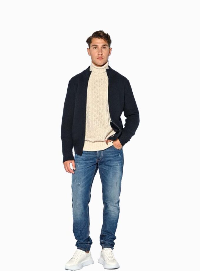 Men's Blue Cardigan Brokers
