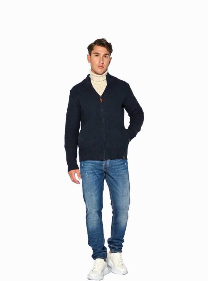 Men's Blue Cardigan Brokers
