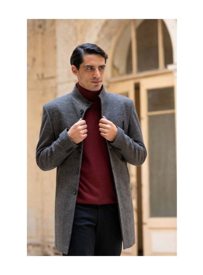 Ανδρικό Παλτό Γκρι Makis Tselios