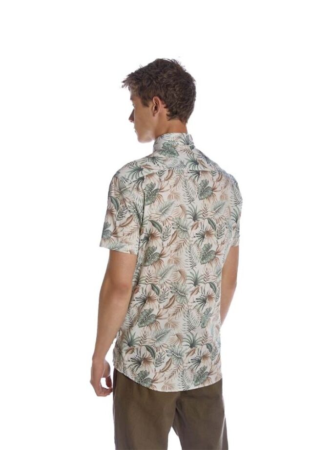 Πουκάμισο Κοντομάνικο Brokers Εκρού Floral