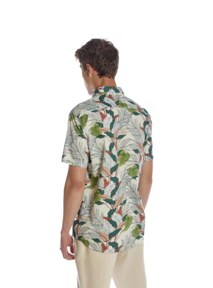 Πουκάμισο Κοντομάνικο Brokers Εκρού Floral