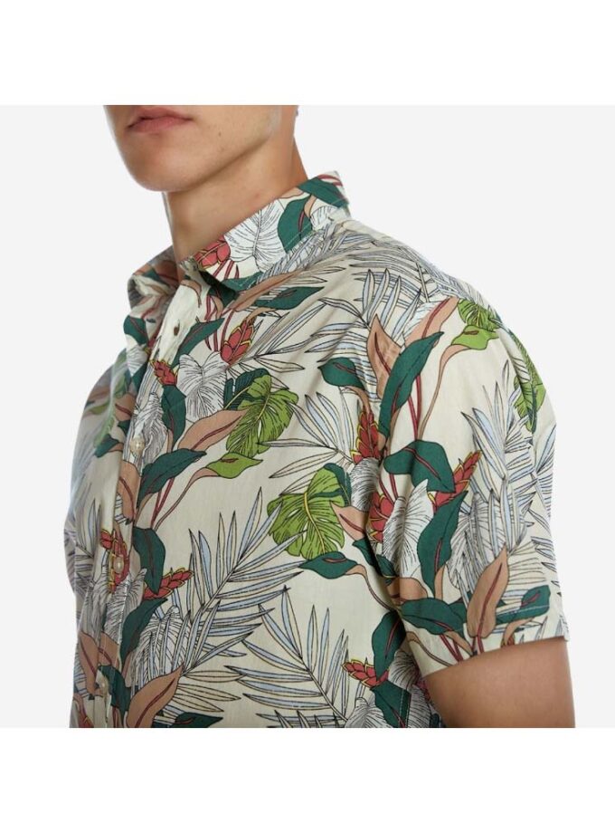 Πουκάμισο Κοντομάνικο Brokers Εκρού Floral