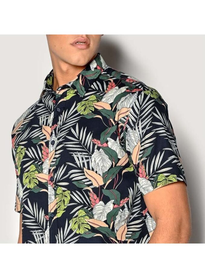 Πουκάμισο Κοντομάνικο Brokers Μπλε Floral