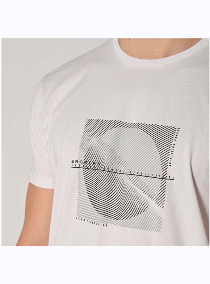 Ανδρικό T-Shirt Brokers Λευκό