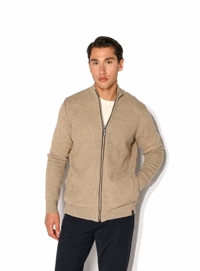 Men's Cardigan Brokers Beige