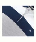 Men's Short-Sleeved Polo Shirt Grey Striped Makis Tselios