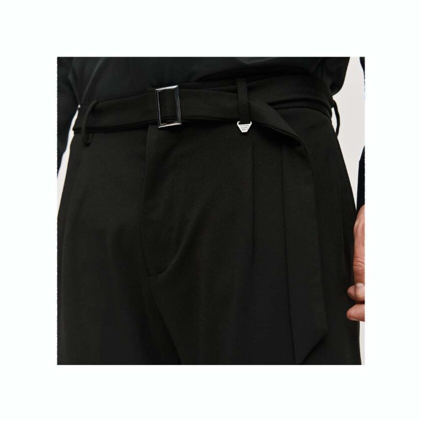 Black Men's Trousers by Brokers